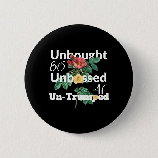 Subtiele Bloemen Ongekocht Unbossed Untromped. 864 Ronde Button 5,7 Cm (Voorkant)