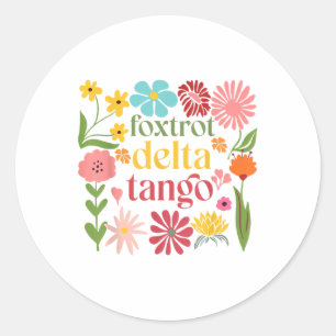 Subtiele Bloemen Trump Weerstaan Shirt Flowers Fox Ronde Sticker