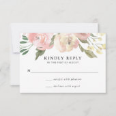 Subtiele bloemen | Wedding RSVP Kaart (Voorkant)