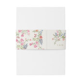 Subtiele bloemenlente bruiloft uitnodigingen wikkel (Achterkant Voorbeeld)