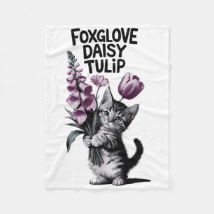 Subtiele bloemige anti bloemen vingerhoedskruid ma fleece deken
