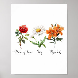 Subtiele bloemige anti-Trump bloem van liefde made Poster