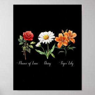 Subtiele bloemige anti-Trump bloem van liefde made Poster