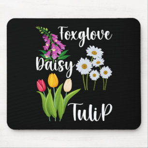 Subtiele bloemige anti-Trump-bloemen Vingerhoedskr Muismat