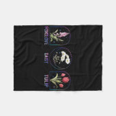 Subtiele bloemige anti-Trump-shirt bloemen vingerh Fleece Deken (Voorkant (Horizontaal))
