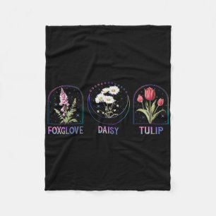 Subtiele bloemige anti-Trump-shirt bloemen vingerh Fleece Deken