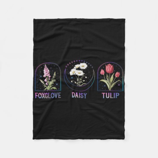 Subtiele bloemige anti-Trump-shirt bloemen vingerh Fleece Deken (Voorkant)