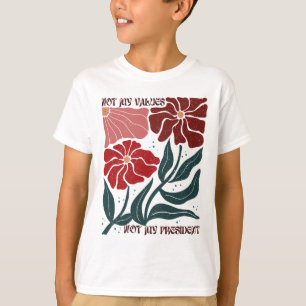Subtiele bloemige anti-trump, vintage boho niet mi t-shirt