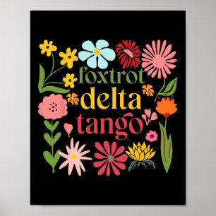Subtiele bloemige Trump Resist-shirt Bloemen Foxtr Poster