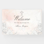 Subtiele bloesemdoop welkom spandoek (Horizontaal)