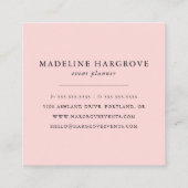 Subtiele Blooms Waterverf Bloemen Vierkante Visitekaartje (Achterkant)