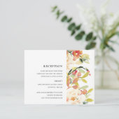 SUBTIELE BLOZENDE PERZIK ROZE WATERVERF FLORA ONTV KAART (Staand voorkant)