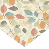 Subtiele Blues en Sinaasappels Leaf Design Lange Tafelloper (Hoek)
