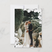 Subtiele Blush Floral Foto Dank je kaart (Achterkant)