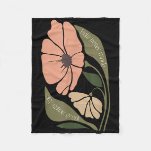 Subtiele Boho Bloemen Anti Trump P Liberaal protes Fleece Deken