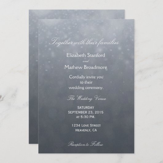 Subtiele Bokeh Glitter Sterren Kaart (Voorkant / Achterkant)