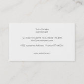 Subtiele Chevron Lichtblauwe Salon en Spa Visitekaartje (Achterkant)