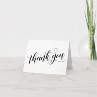 Subtiele, Chic typografie voor dankjewel met zwart