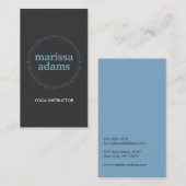 SUBTIELE CIRKEL IN BLAUW/DK GRIJS II Visitekaartje (Voorkant / Achterkant)