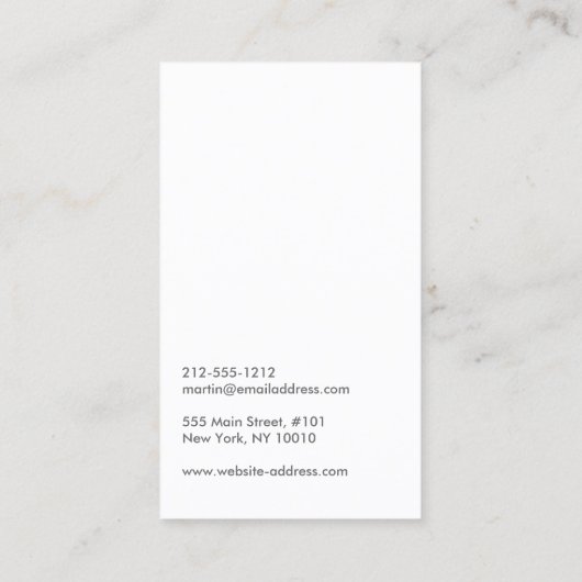 SUBTIELE CIRKEL op GRIJS Visitekaartje (Achterkant)