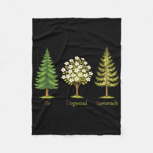 Subtiele dennen hondsdraf lorken bomen anti Trump  Fleece Deken
