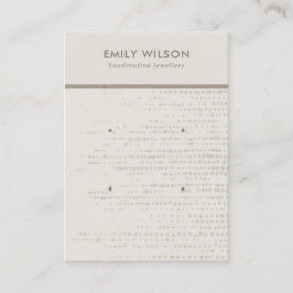 SUBTIELE EIWIT STIPPEN 2 STUD OORBEL DISPLAY KAART VISITEKAARTJE