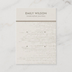 SUBTIELE EIWIT STIPPEN 2 STUD OORBEL DISPLAY KAART VISITEKAARTJE