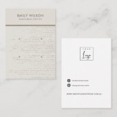 SUBTIELE EIWIT STIPPEN 2 STUD OORBEL DISPLAY KAART VISITEKAARTJE (Voorkant / Achterkant)