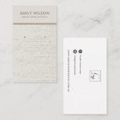 SUBTIELE EIWIT STUD OORBEL DISPLAY KAART VISITEKAARTJE (Voorkant / Achterkant)