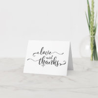 Subtiele, Elegante Liefde en Dank met Zwarte Lette