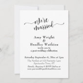 Subtiele Elegante Typografie Huwelijksfeest na de  Kaart (Voorkant)