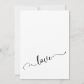 Subtiele Elegante Typografie Huwelijksfeest na de  Kaart (Achterkant)