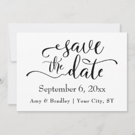 Subtiele Elegante Typografie Zwarte Tekst Sla de D Save The Date