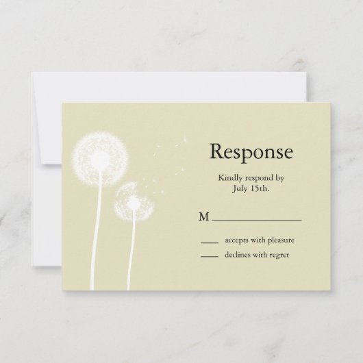 Subtiele Elegantie RSVP Kaartje (Voorkant)