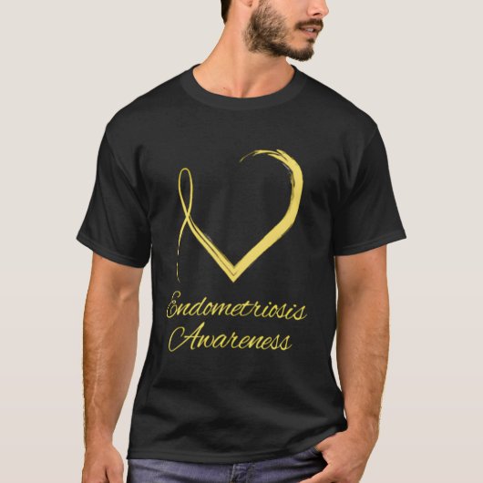 Subtiele endometriose bewustzijn gift hart endomet t-shirt (Voorkant)