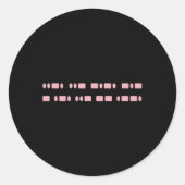 Subtiele F-K Trump Morse Code Anti-mega Feministis Ronde Sticker (Voorkant)