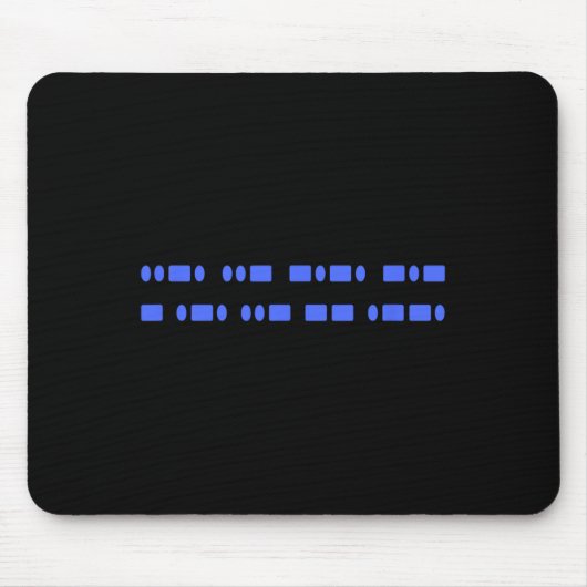 Subtiele F T Morse Code Weerstand 8647 Feministisc Muismat (Voorkant)