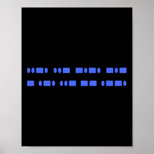 Subtiele F T Morse Code Weerstand 8647 Feministisc Poster