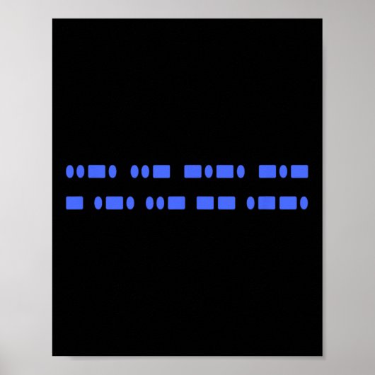 Subtiele F T Morse Code Weerstand 8647 Feministisc Poster (Voorkant)