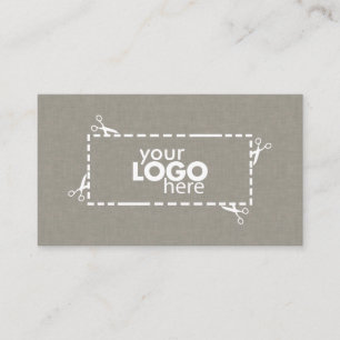 Subtiele Faux Fabric Textuur & Logo Visitekaartje