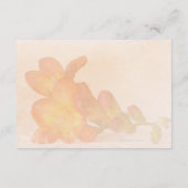 Subtiele Freesia Bloem Bruiloft Ontvangst Enclosur Informatiekaartje (Achterkant)