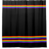 Subtiele Gay Pride Strip Rainbow Douchegordijn (Voorkant)