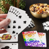 Subtiele gay vlag horizontale strepen damast pokerkaarten (Insitu)