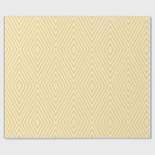 Subtiele gele geometrische textuur cadeaupapier (Vlak)
