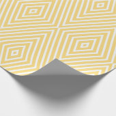 Subtiele gele geometrische textuur cadeaupapier (Hoek)