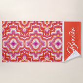 Subtiele gemeenschap Lesbische Pride vlag strand h Strandlaken (Voorkant)