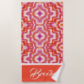 Subtiele gemeenschap Lesbische Pride vlag strand h Strandlaken (Voorkant)