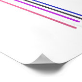 Subtiele Genderfluid Pride GenderFluid Flag Poster (Hoek)