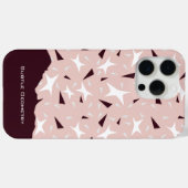 Subtiele Geometrie: Sterren & Driehoeken – Roze Case-Mate iPhone Case (Achterkant (horizontaal))