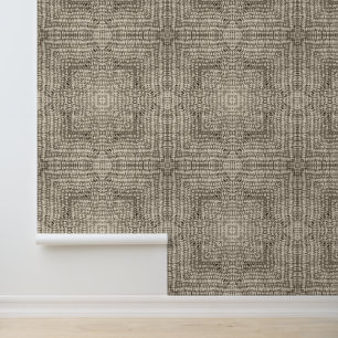 Subtiele geometrische symmetrie Neutrale beige ton Behang